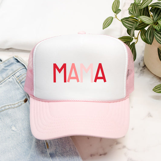 MAMA Pink Foam Trucker Hat