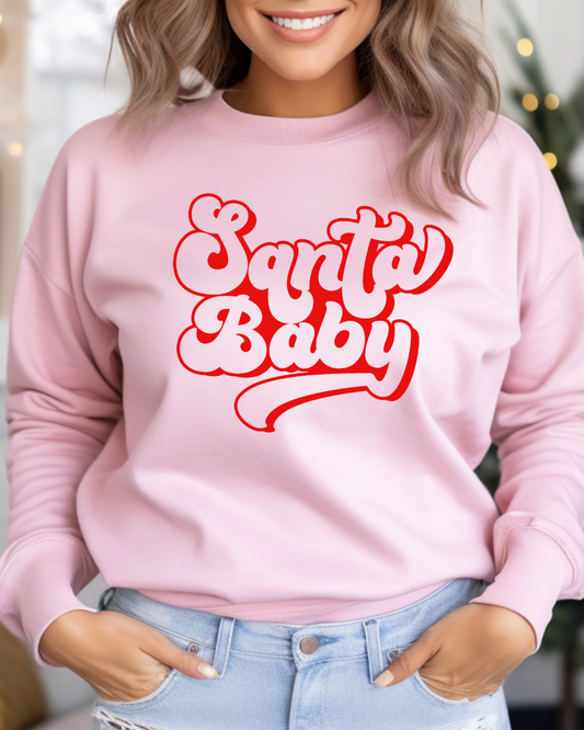Santa Baby Pink Sweatshirt