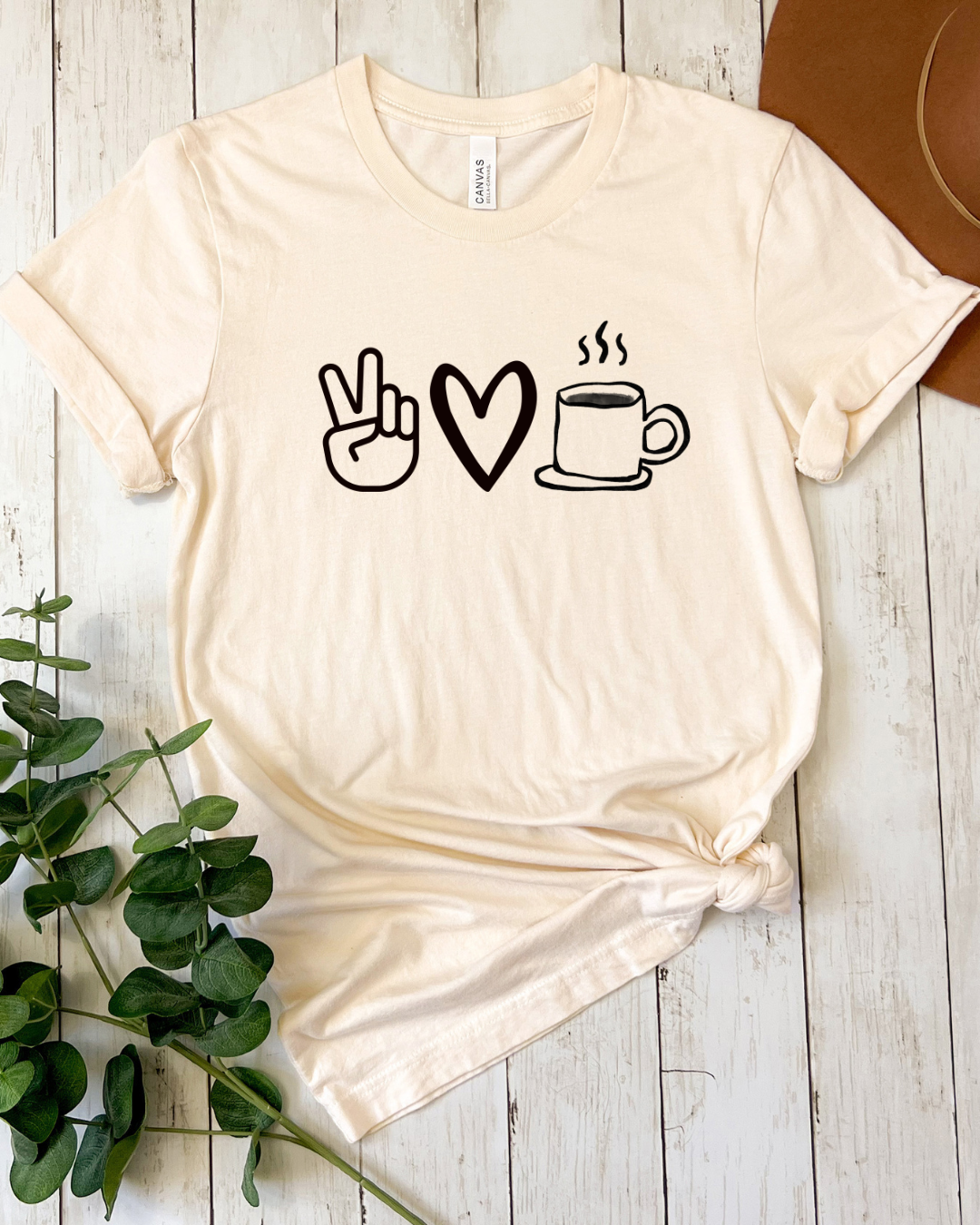 Peace Love Coffee Tee